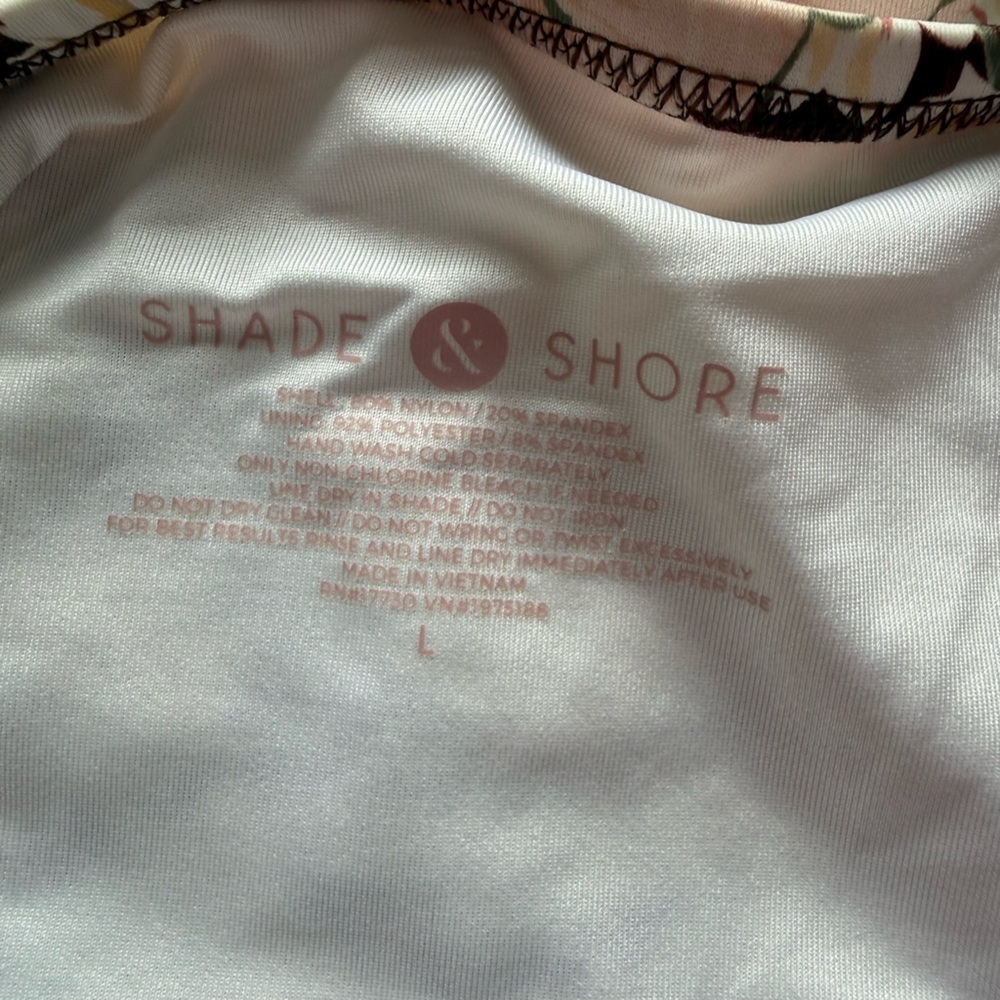 Shade & Shore Women's Size 34C Ruffle Strap Bikini Top Size L High Wasted Bottom - Picture 9 of 11